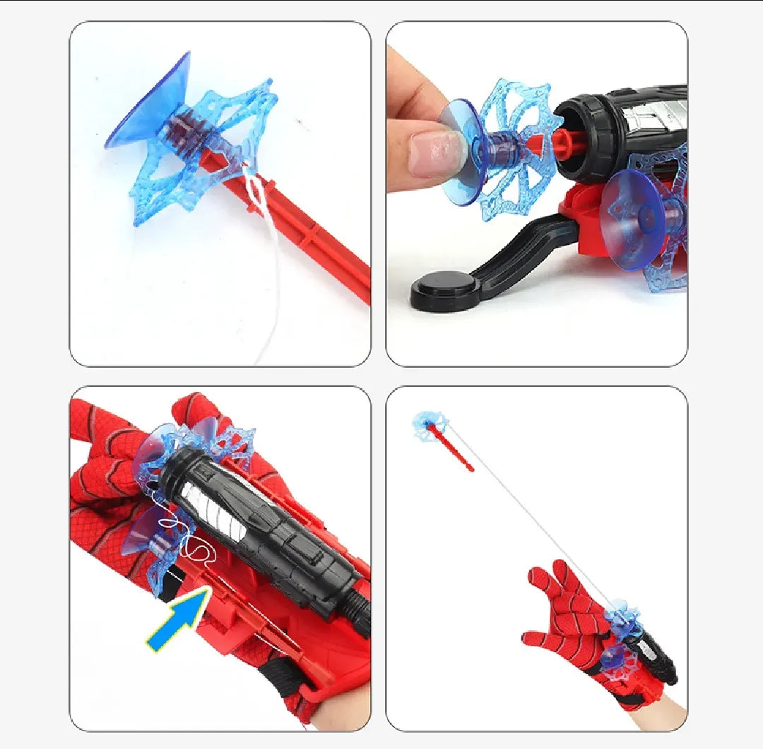 Spiderman Web Dart Shooter – Kids Spider Launcher Toy with Gloves