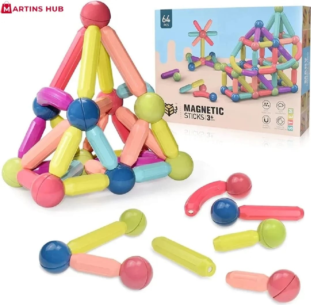 36-Piece Magnetic Building Blocks Set for Kids – STEM Learning Construction Toy