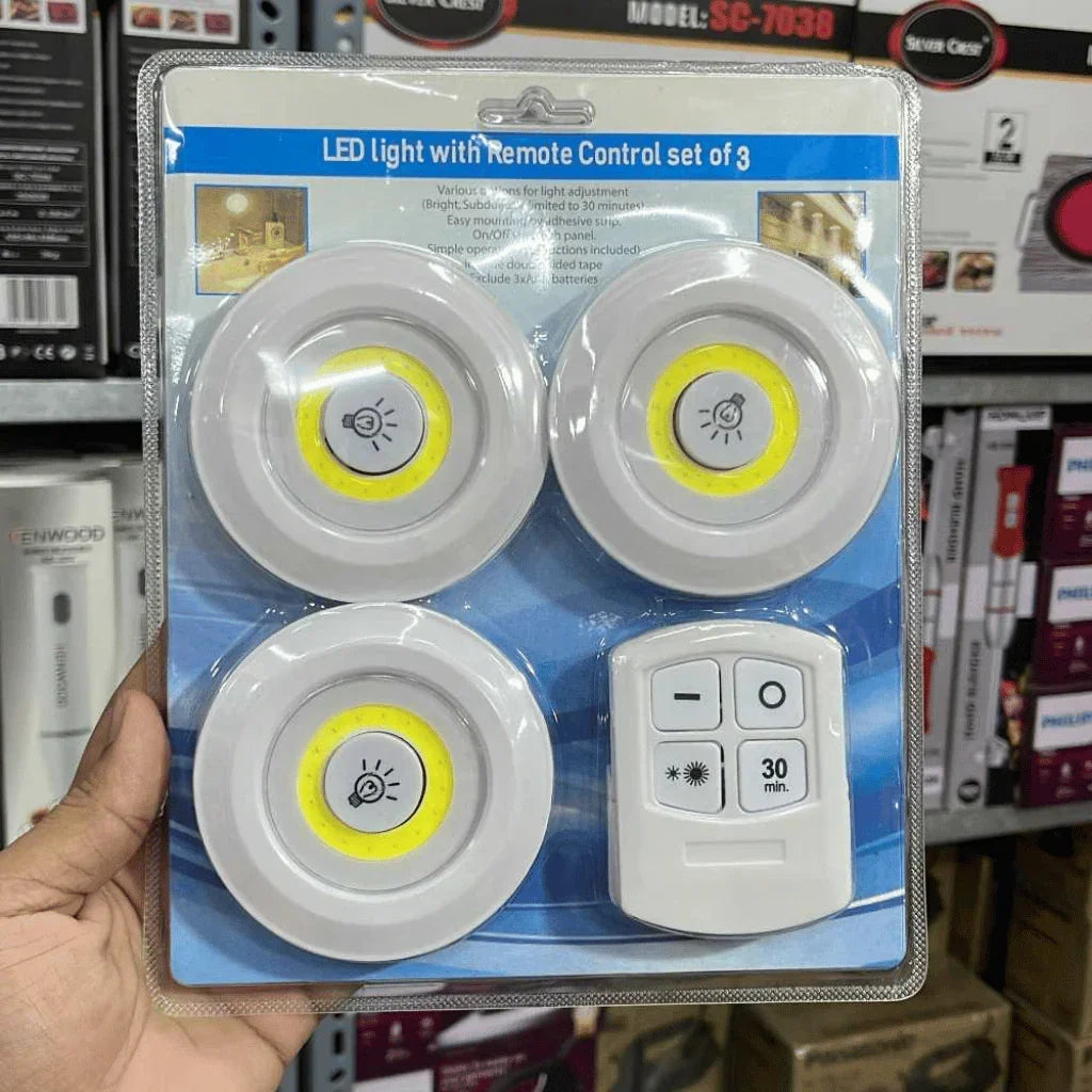GlowTap™ 3-Pack LED Remote Control Tap Lights