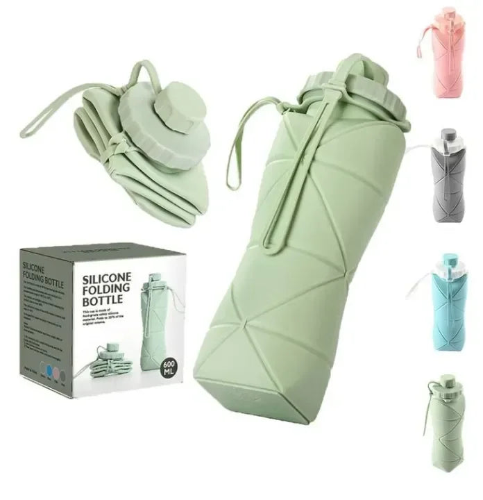 FlexiSip™ 600ml Silicone Foldable Water Bottle