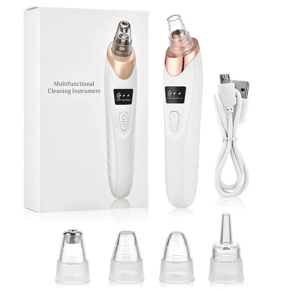 Electric Blackhead Remover Vacuum – 5-Head Pore Cleaner & Facial Suction Tool
