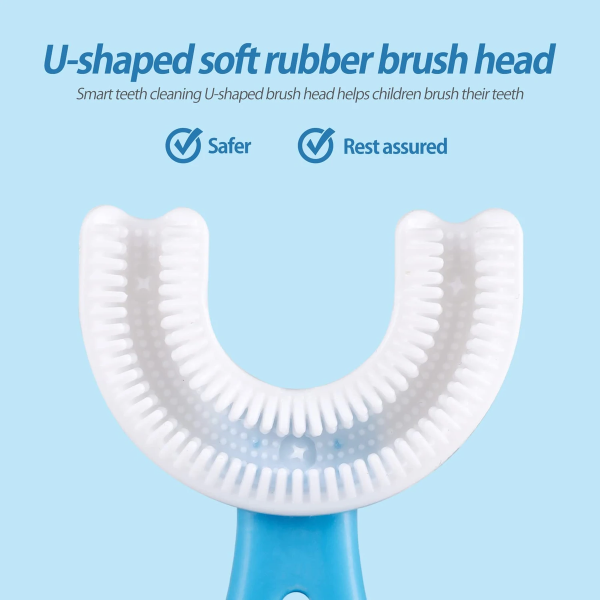 360° U-Shaped Silicone Baby Toothbrush – Kids Teeth Cleaning Brush with Box