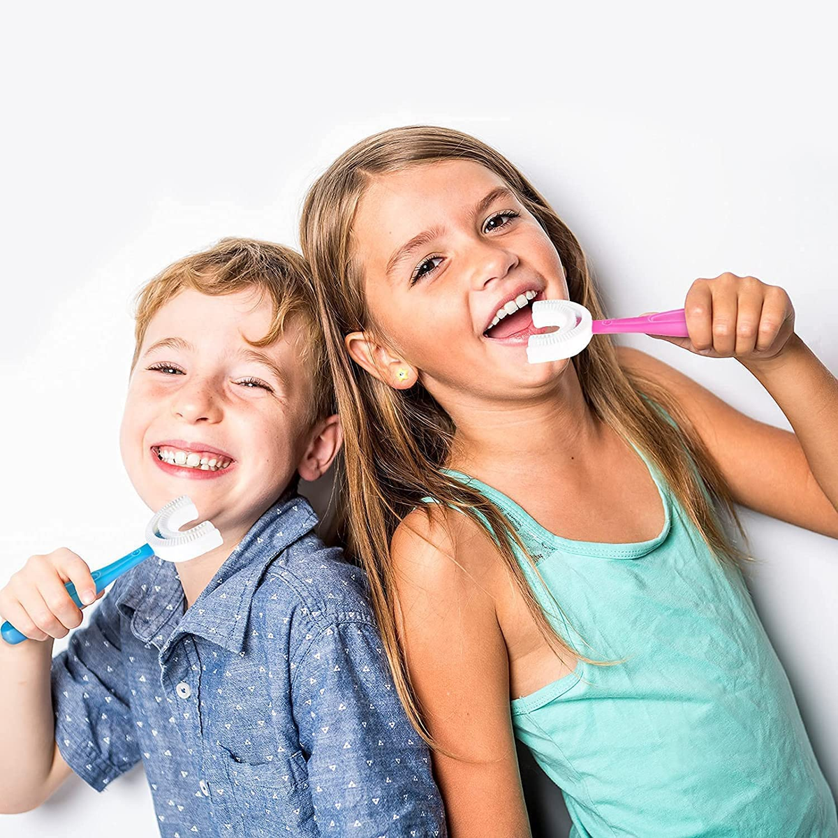 360° U-Shaped Silicone Baby Toothbrush – Kids Teeth Cleaning Brush with Box