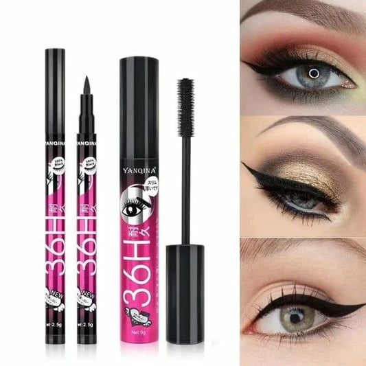 2-in-1 36H Eyeliner & Mascara Set – Waterproof Eye Makeup Duo