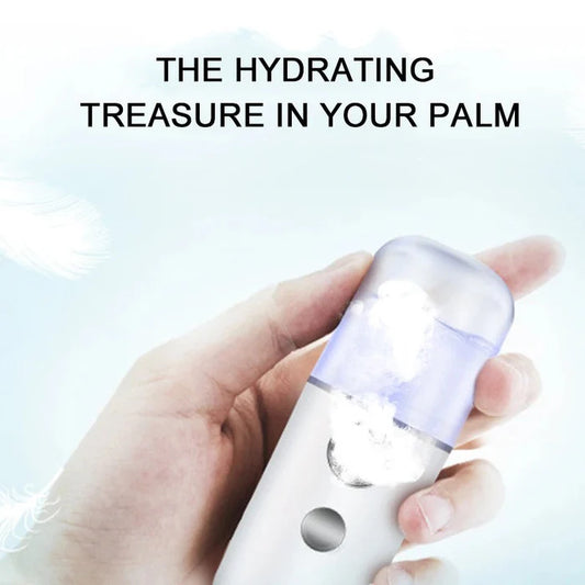 Portable Nano Face Mist Sprayer 30ml – USB Rechargeable Facial Moisturizer