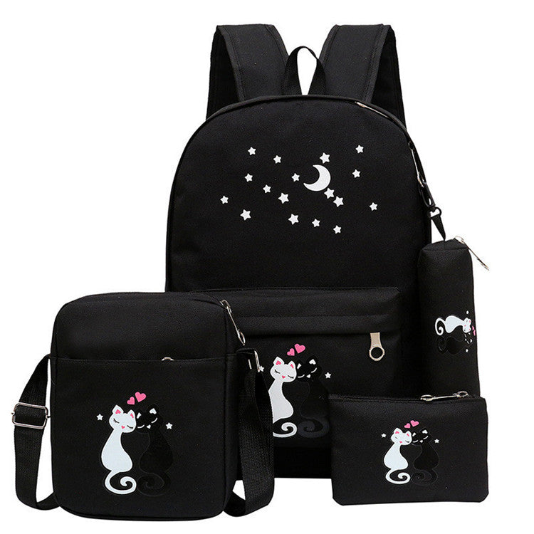 4-Piece Kids School Bag Set – Backpack, Lunch Bag, Pencil Case & Drawstring Bag