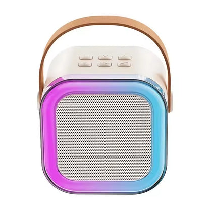 K12 Bluetooth Karaoke Speaker with Wireless Mic – RGB LED Lights & Rechargeable Speaker