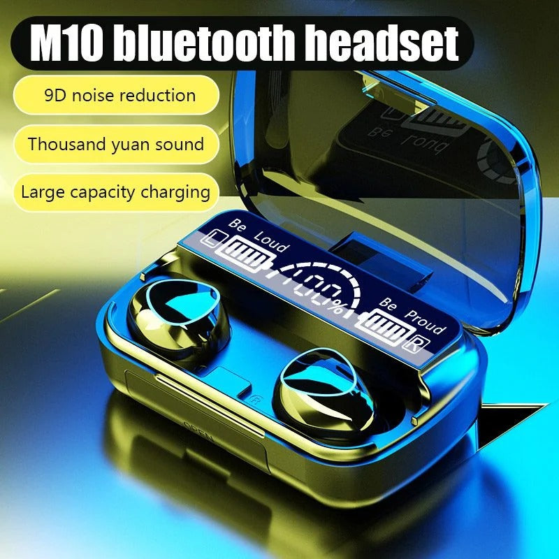 M10 TWS Bluetooth 5.3 Earbuds – LED Display Wireless Earphones