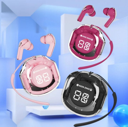 Air39 Transparent Wireless Earbuds – Bluetooth 5.3 TWS with LED Display