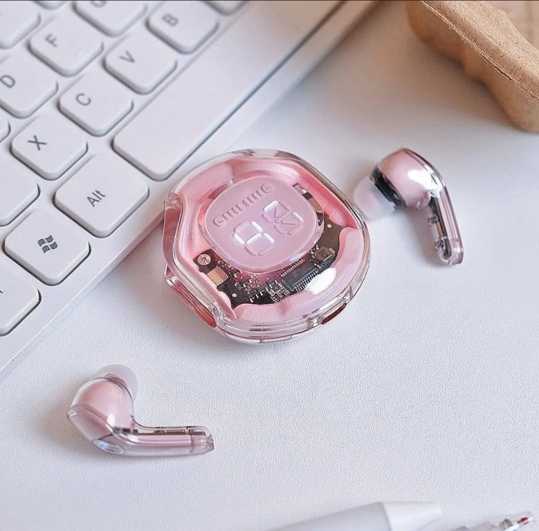 Air39 Transparent Wireless Earbuds – Bluetooth 5.3 TWS with LED Display