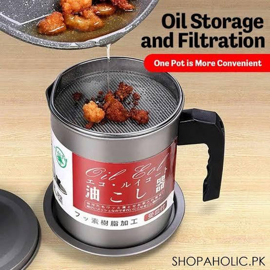 OilSafe™ 1.4L Fryer Oil Filter Pot with Strainer