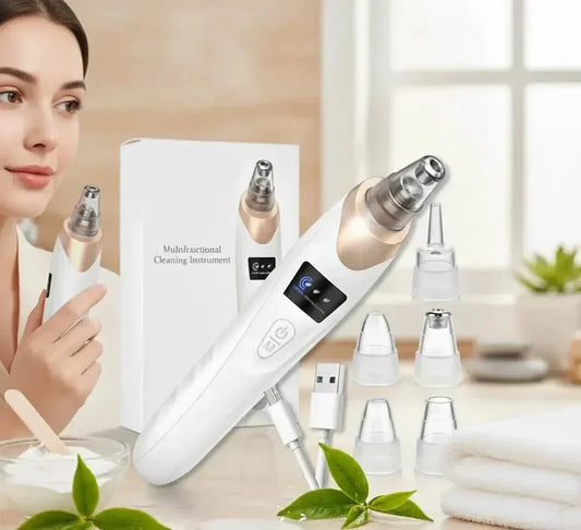 Electric Blackhead Remover Vacuum – 5-Head Pore Cleaner & Facial Suction Tool