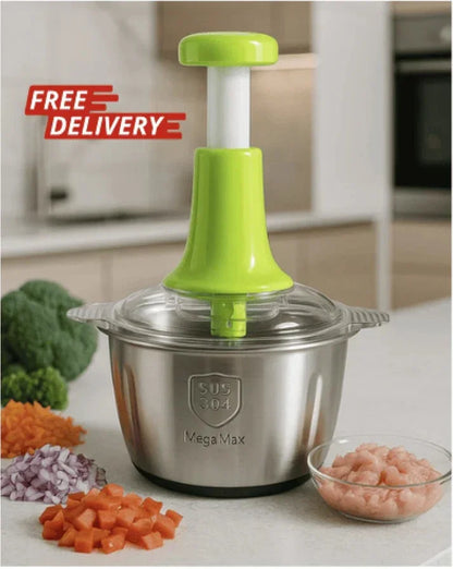 ChopEase™ 2L Manual Vegetable Chopper & Food Processor