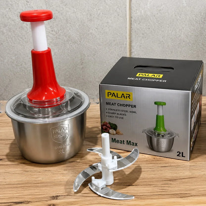 ChopEase™ 2L Manual Vegetable Chopper & Food Processor
