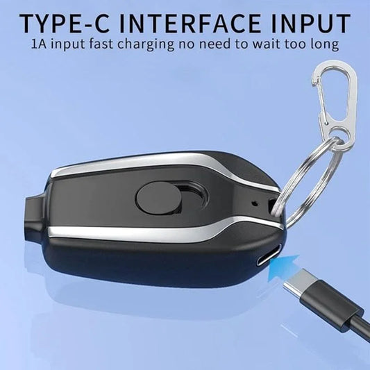 Mini Keychain Power Bank 1500mAh – Ultra-Compact Emergency Charger